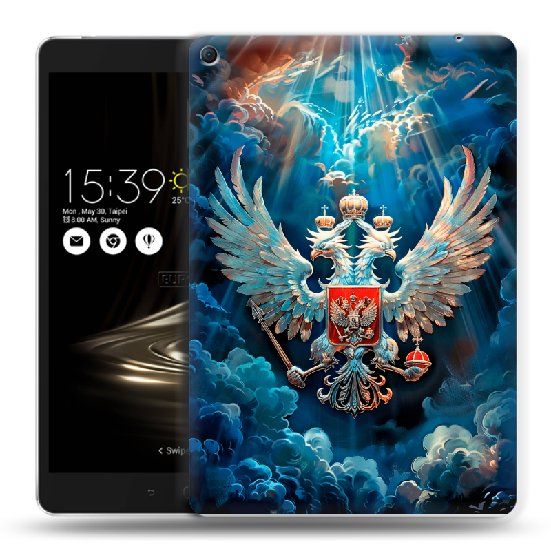Силиконовый чехол на Asus ZenPad 3S 10 LTE с принтом Герб флаг России Силиконовый чехол на Asus ZenPad 3S 10 LTE с принтом Герб флаг России
