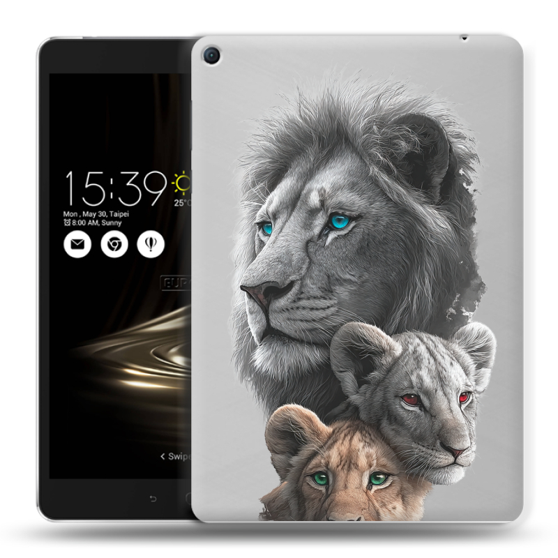 Силиконовый чехол на Asus ZenPad 3S 10 LTE с принтом Львы Силиконовый чехол на Asus ZenPad 3S 10 LTE с принтом Львы
