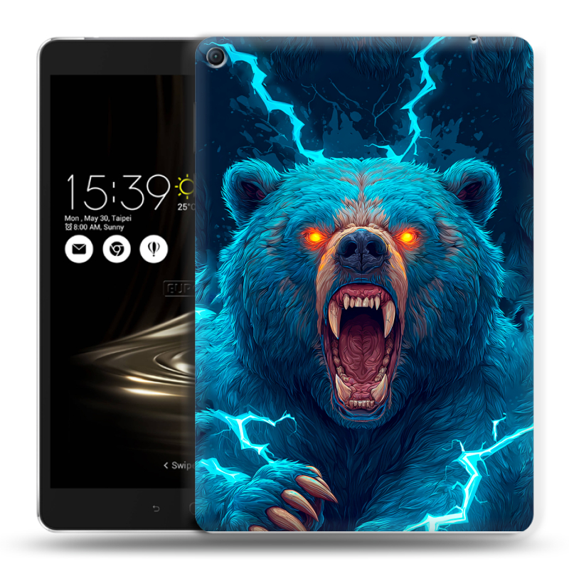 Силиконовый чехол на Asus ZenPad 3S 10 LTE с принтом Медведь Силиконовый чехол на Asus ZenPad 3S 10 LTE с принтом Медведь