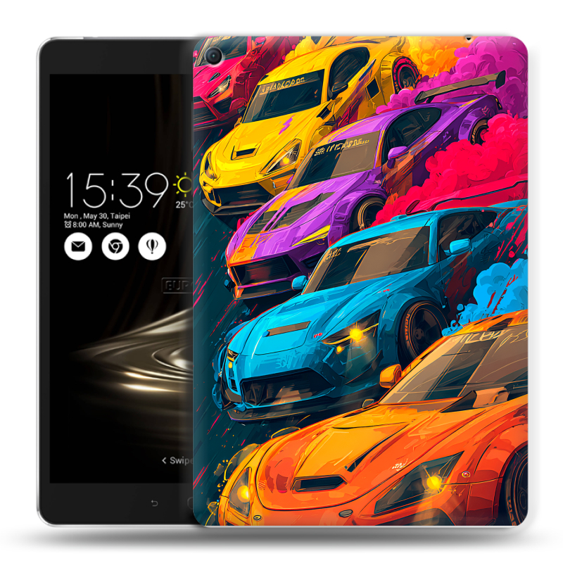 Силиконовый чехол на Asus ZenPad 3S 10 LTE с принтом Тачки Силиконовый чехол на Asus ZenPad 3S 10 LTE с принтом Тачки