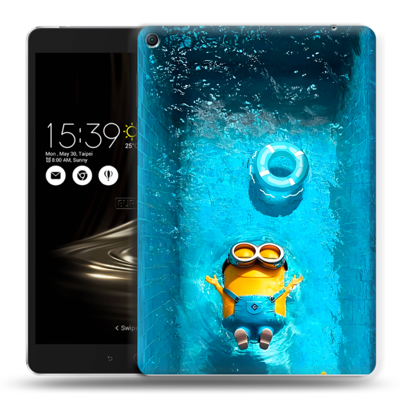 Силиконовый чехол на Asus ZenPad 3S 10 LTE с принтом Миньоны Силиконовый чехол на Asus ZenPad 3S 10 LTE с принтом Миньоны