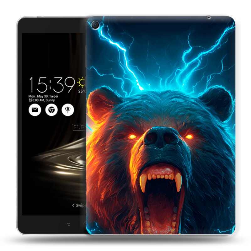 Силиконовый чехол на Asus ZenPad 3S 10 LTE с принтом Медведь Силиконовый чехол на Asus ZenPad 3S 10 LTE с принтом Медведь