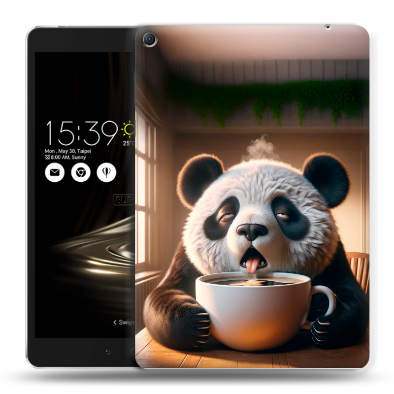 Силиконовый чехол на Asus ZenPad 3S 10 LTE с принтом смешная панда Силиконовый чехол на Asus ZenPad 3S 10 LTE с принтом смешная панда