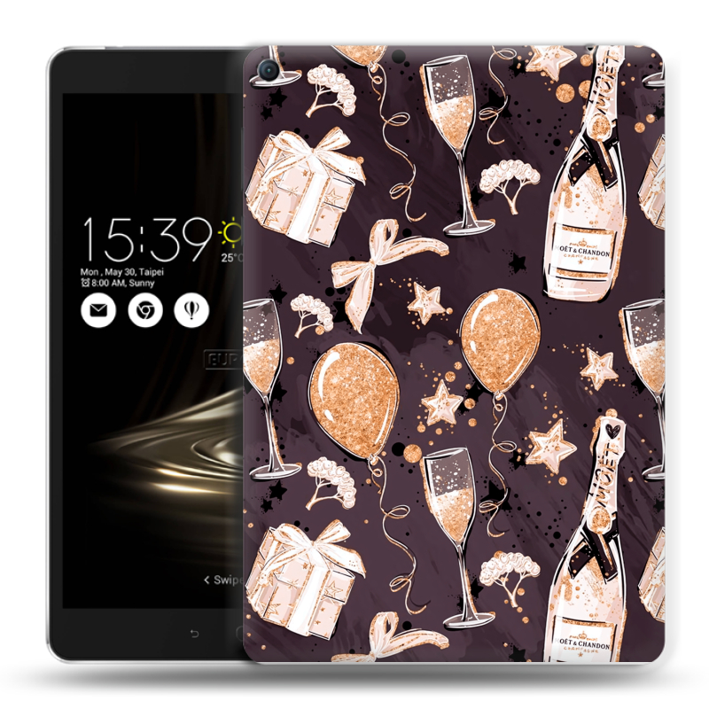 Силиконовый чехол на Asus ZenPad 3S 10 LTE с принтом Новый год Силиконовый чехол на Asus ZenPad 3S 10 LTE с принтом Новый год