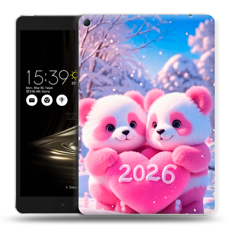 Силиконовый чехол на Asus ZenPad 3S 10 LTE с принтом Новый год Силиконовый чехол на Asus ZenPad 3S 10 LTE с принтом Новый год
