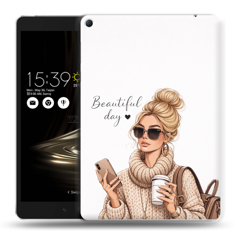 Силиконовый чехол на Asus ZenPad 3S 10 LTE с принтом женский Силиконовый чехол на Asus ZenPad 3S 10 LTE с принтом женский