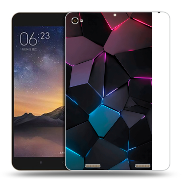 Силиконовый чехол на планшета Xiaomi MiPad 3 с принтом Геометрия неона