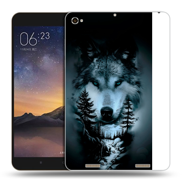 Силиконовый чехол на планшета Xiaomi MiPad 3 с принтом Лесной волк
