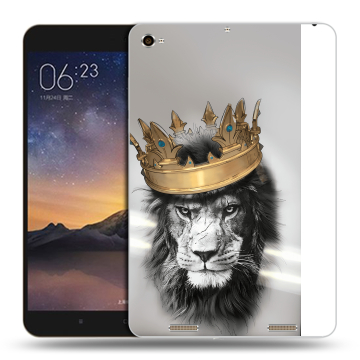 Силиконовый чехол на планшета Xiaomi MiPad 3 с принтом Лев с короной