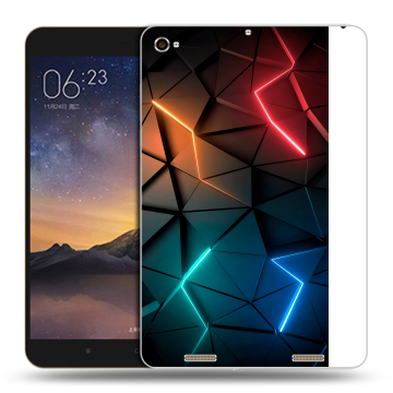 Силиконовый чехол на планшета Xiaomi MiPad 3 с принтом Абстракция неон