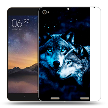 Силиконовый чехол на планшета Xiaomi MiPad 3 с принтом Волки