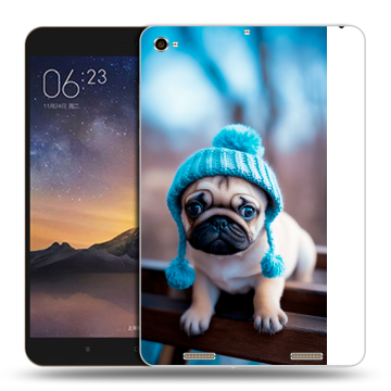 Силиконовый чехол на Xiaomi MiPad 3 с принтом Мопс в шапке Силиконовый чехол на Xiaomi MiPad 3 с принтом Мопс в шапке