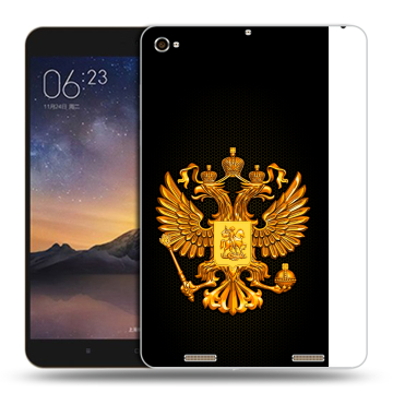 Силиконовый чехол на Xiaomi MiPad 3 с принтом Герб России желтый Силиконовый чехол на Xiaomi MiPad 3 с принтом Герб России желтый