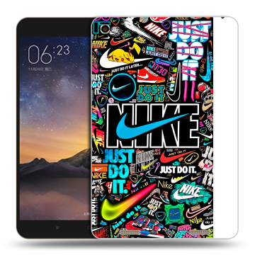 Силиконовый чехол на Xiaomi MiPad 3 с принтом найк nike черный Силиконовый чехол на Xiaomi MiPad 3 с принтом найк nike черный