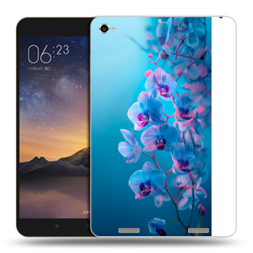 Силиконовый чехол на Xiaomi MiPad 3 с принтом голубые орхидеи Силиконовый чехол на Xiaomi MiPad 3 с принтом голубые орхидеи