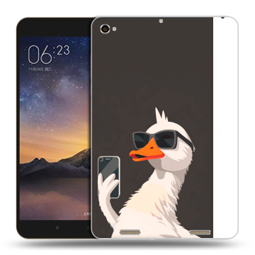 Силиконовый чехол на Xiaomi MiPad 3 с принтом утка в очках Силиконовый чехол на Xiaomi MiPad 3 с принтом утка в очках