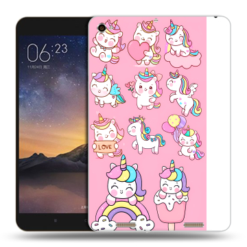 Силиконовый чехол на Xiaomi MiPad 3 с принтом Единороги и радуга Силиконовый чехол на Xiaomi MiPad 3 с принтом Единороги и радуга