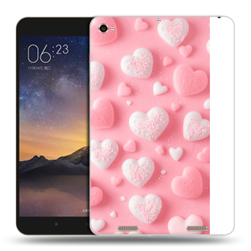 Силиконовый чехол на Xiaomi MiPad 3 с принтом Сердечки Силиконовый чехол на Xiaomi MiPad 3 с принтом Сердечки