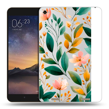Силиконовый чехол на Xiaomi MiPad 3 с принтом Цветы паттерн
