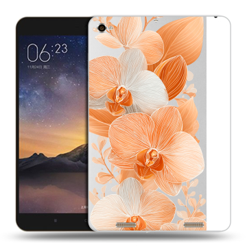 Силиконовый чехол на Xiaomi MiPad 3 с принтом Бежевые цветы