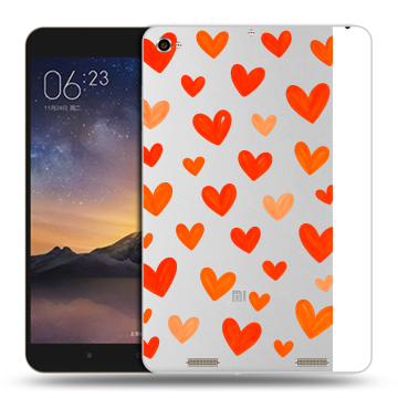 Силиконовый чехол на Xiaomi MiPad 3 с принтом Сердечки