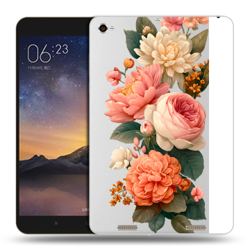 Силиконовый чехол на Xiaomi MiPad 3 с принтом цветы Силиконовый чехол на Xiaomi MiPad 3 с принтом цветы