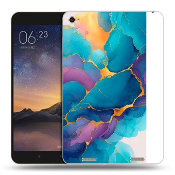 Силиконовый чехол на Xiaomi MiPad 3 с принтом Мрамор блестки Силиконовый чехол на Xiaomi MiPad 3 с принтом Мрамор блестки