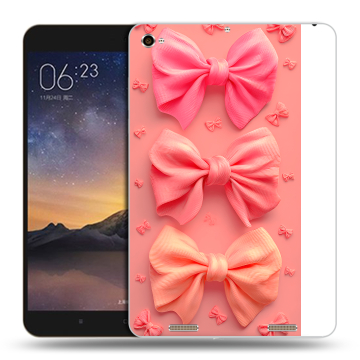 Силиконовый чехол на Xiaomi MiPad 3 с принтом Розовые бантики Силиконовый чехол на Xiaomi MiPad 3 с принтом Розовые бантики