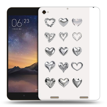 Силиконовый чехол на Xiaomi MiPad 3 с принтом Y2K сердечки Силиконовый чехол на Xiaomi MiPad 3 с принтом Y2K сердечки