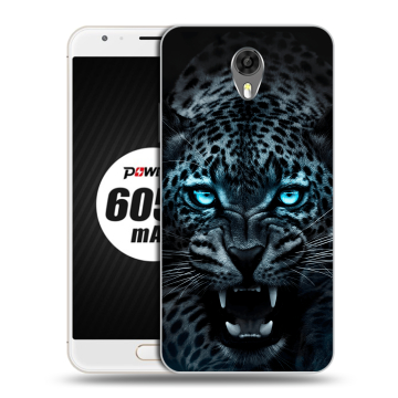 Пластиковый чехол на Ulefone Power 2 с принтом Темный леопард Пластиковый чехол на Ulefone Power 2 с принтом Темный леопард