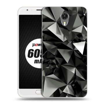 Пластиковый чехол на Ulefone Power 2 с принтом Черные кристаллы Пластиковый чехол на Ulefone Power 2 с принтом Черные кристаллы