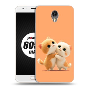 Пластиковый чехол на Ulefone Power 2 с принтом Милые котики Пластиковый чехол на Ulefone Power 2 с принтом Милые котики