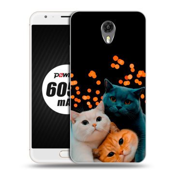 Пластиковый чехол на Ulefone Power 2 с принтом Кошки Пластиковый чехол на Ulefone Power 2 с принтом Кошки