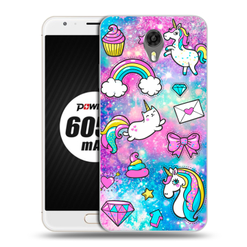 Пластиковый чехол на Ulefone Power 2 с принтом Единороги Пластиковый чехол на Ulefone Power 2 с принтом Единороги