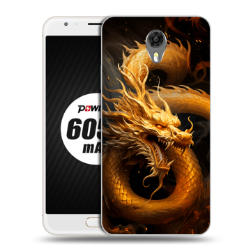 Пластиковый чехол на Ulefone Power 2 с принтом Золотой дракон Пластиковый чехол на Ulefone Power 2 с принтом Золотой дракон