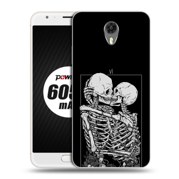 Пластиковый чехол на Ulefone Power 2 с принтом Поцелуй скелетов Пластиковый чехол на Ulefone Power 2 с принтом Поцелуй скелетов