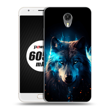 Пластиковый чехол на Ulefone Power 2 с принтом Волк ночной Пластиковый чехол на Ulefone Power 2 с принтом Волк ночной