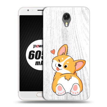 Пластиковый чехол на Ulefone Power 2 с принтом Корги Пластиковый чехол на Ulefone Power 2 с принтом Корги