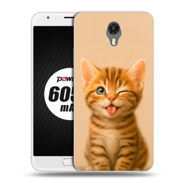 Пластиковый чехол на Ulefone Power 2 с принтом котенок Пластиковый чехол на Ulefone Power 2 с принтом котенок