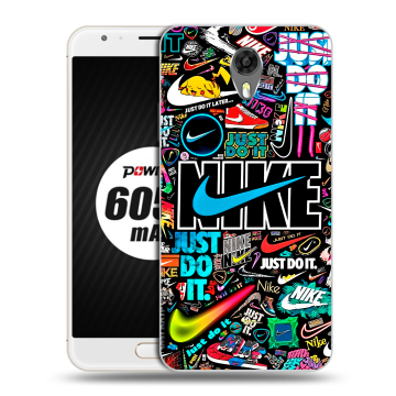 Пластиковый чехол на Ulefone Power 2 с принтом найк nike черный Пластиковый чехол на Ulefone Power 2 с принтом найк nike черный