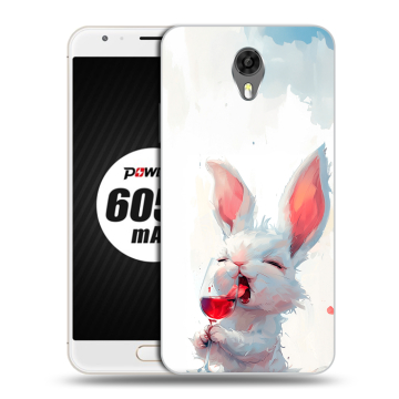 Пластиковый чехол на Ulefone Power 2 с принтом кролик зайчик Пластиковый чехол на Ulefone Power 2 с принтом кролик зайчик