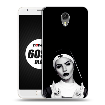 Пластиковый чехол на Ulefone Power 2 с принтом монашка Пластиковый чехол на Ulefone Power 2 с принтом монашка