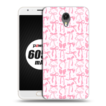 Пластиковый чехол на Ulefone Power 2 с принтом Розовые бантики Пластиковый чехол на Ulefone Power 2 с принтом Розовые бантики