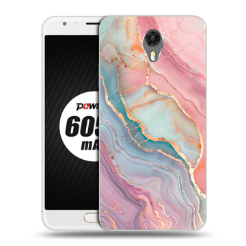 Пластиковый чехол на Ulefone Power 2 с принтом розовый мрамор Пластиковый чехол на Ulefone Power 2 с принтом розовый мрамор