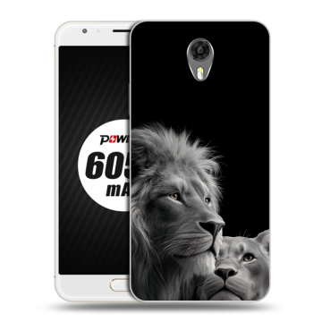 Пластиковый чехол на Ulefone Power 2 с принтом Лев кошки Пластиковый чехол на Ulefone Power 2 с принтом Лев кошки
