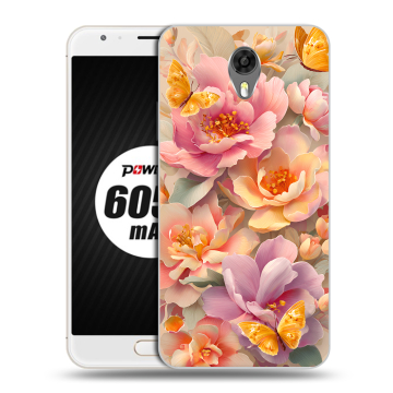 Пластиковый чехол на Ulefone Power 2 с принтом Цветы и бабочки Пластиковый чехол на Ulefone Power 2 с принтом Цветы и бабочки