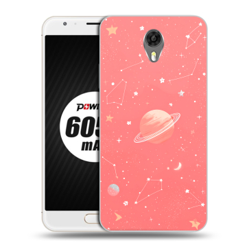 Пластиковый чехол на Ulefone Power 2 с принтом Розовый космос Пластиковый чехол на Ulefone Power 2 с принтом Розовый космос