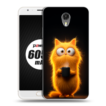Пластиковый чехол на Ulefone Power 2 с принтом Смешной кот Пластиковый чехол на Ulefone Power 2 с принтом Смешной кот