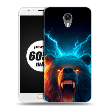 Пластиковый чехол на Ulefone Power 2 с принтом Медведь Пластиковый чехол на Ulefone Power 2 с принтом Медведь