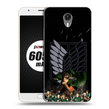 Пластиковый чехол на Ulefone Power 2 с принтом Атака титанов Пластиковый чехол на Ulefone Power 2 с принтом Атака титанов